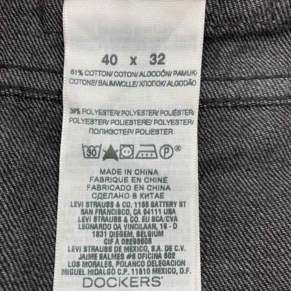 Dockers Straight Fit Black Jeans 40” x 32” - Picture 11 of 12